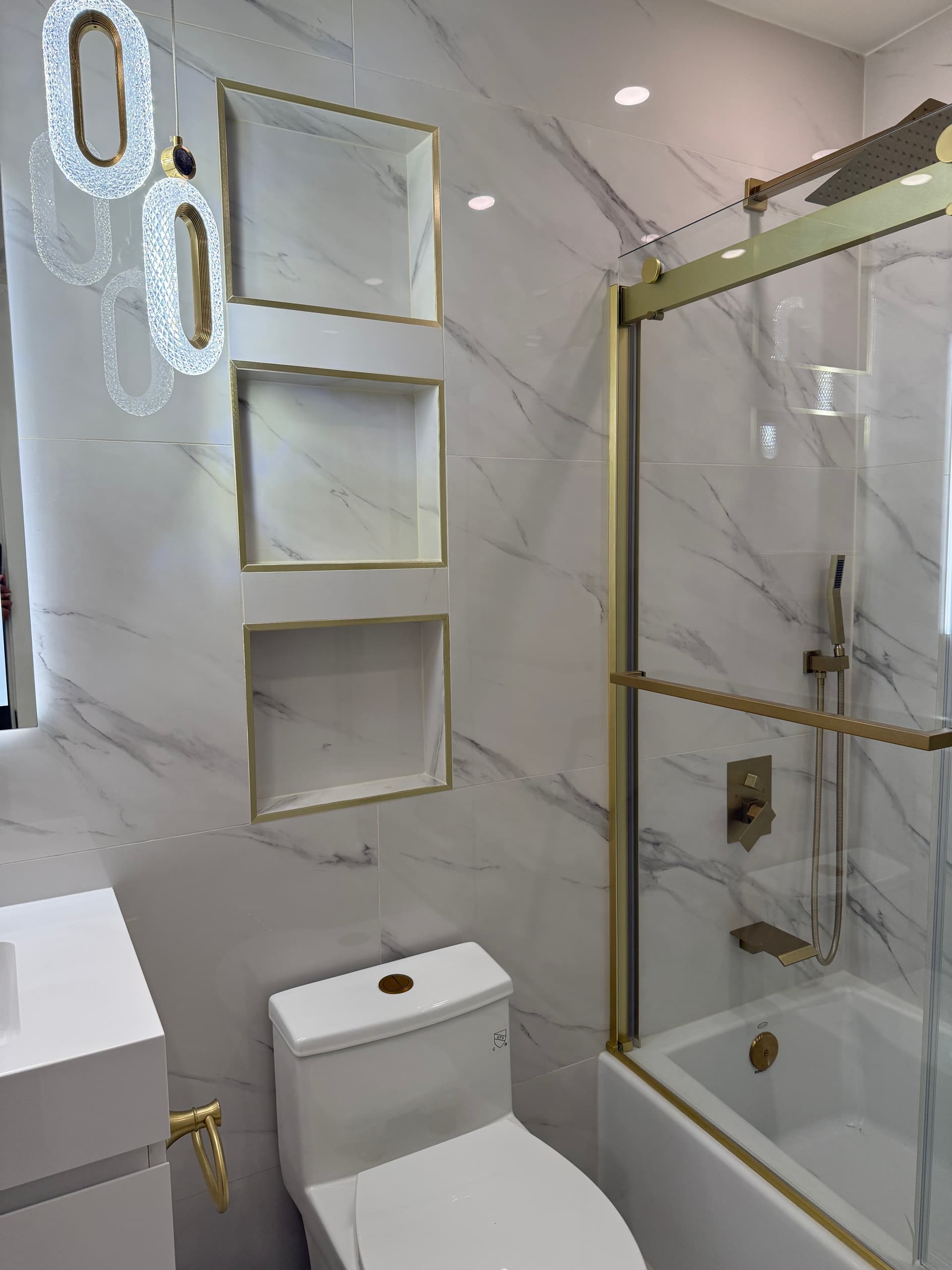 Master bathroom overview with freestanding tub Northern Virginia