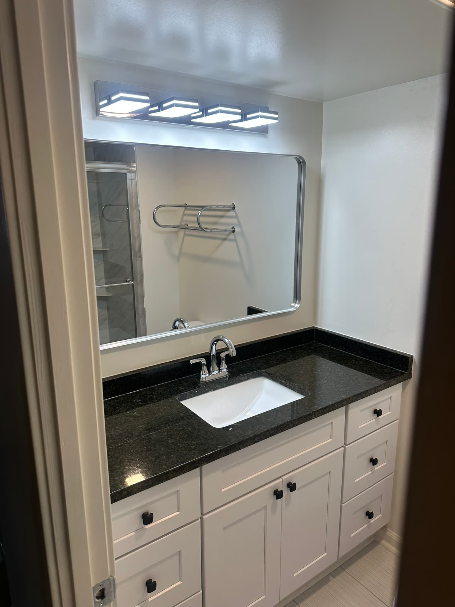 Double vanity installation in Northern Virginia