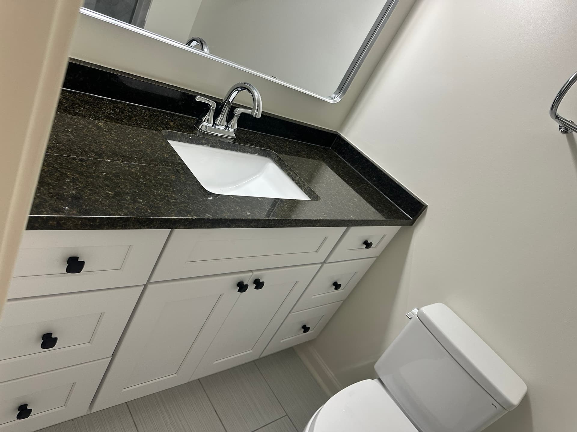 Custom vanity with mirror and lighting Northern Virginia