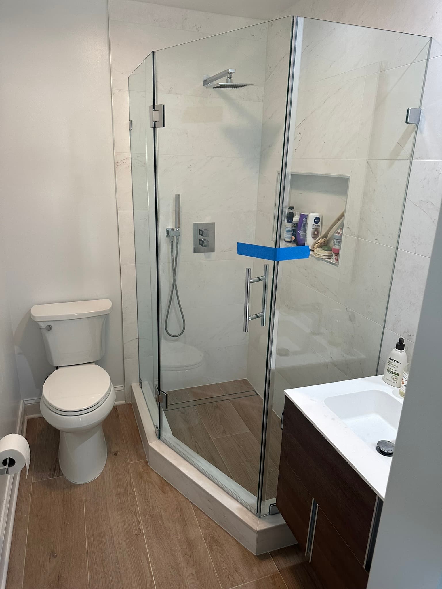 Full bathroom renovation with custom tile Northern Virginia