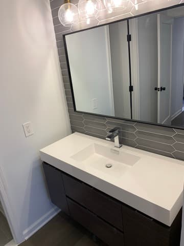 Custom vanity with lighting upgrade Northern Virginia
