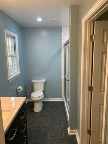 Bathroom tile flooring close-up Northern Virginia