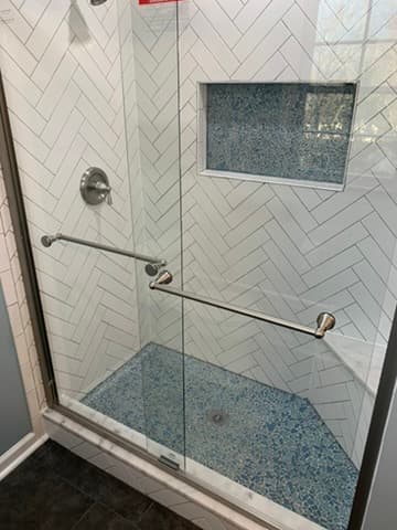 Frameless glass shower installation Northern Virginia