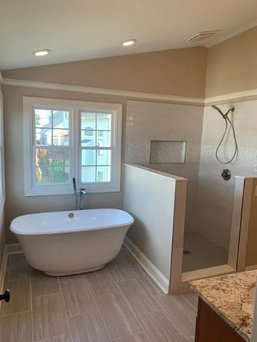 Bathtub and shower combination renovation Northern Virginia