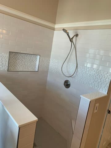 Walk-in shower with tile work Northern Virginia