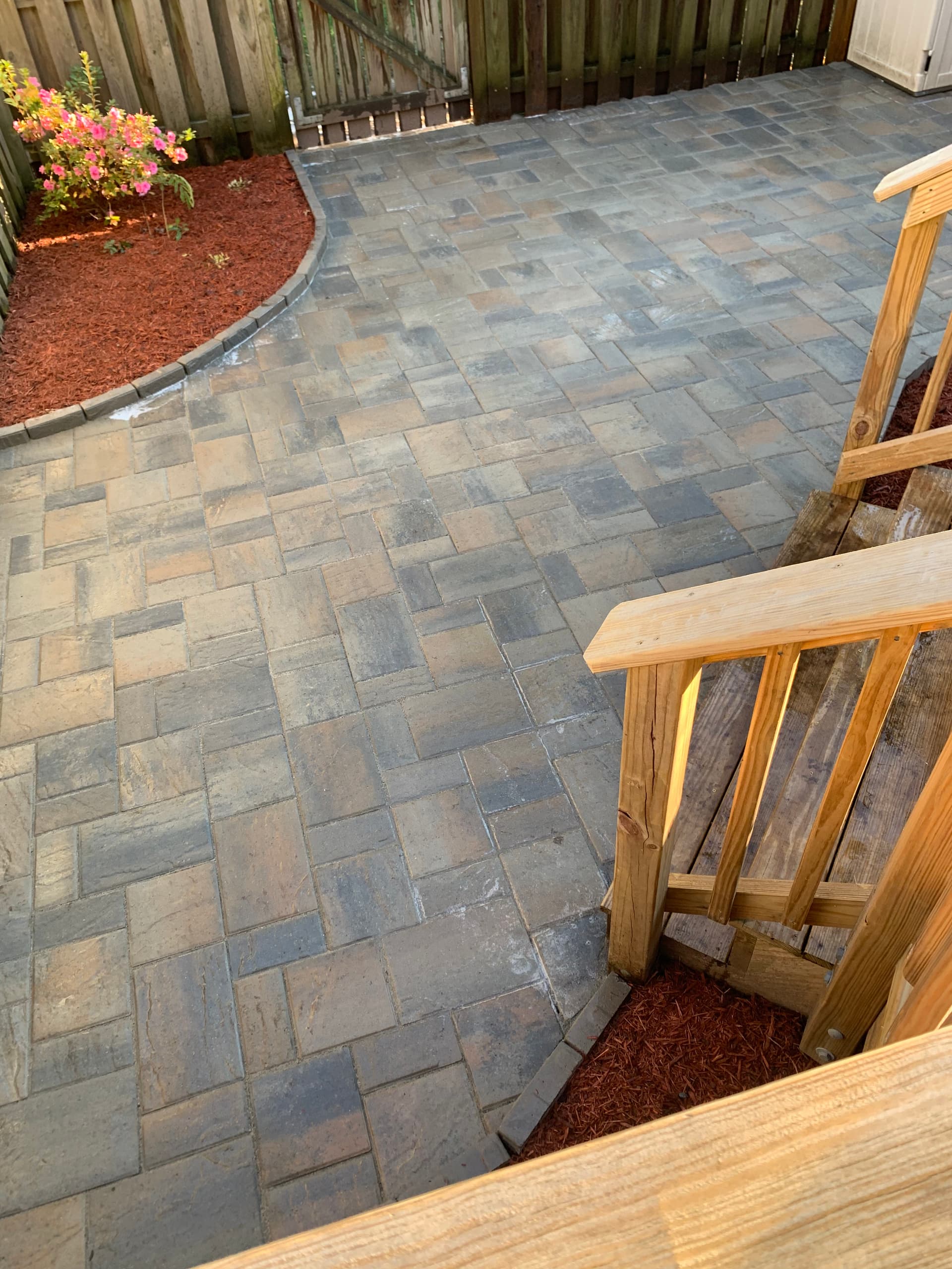 Outdoor tile work close-up Northern Virginia