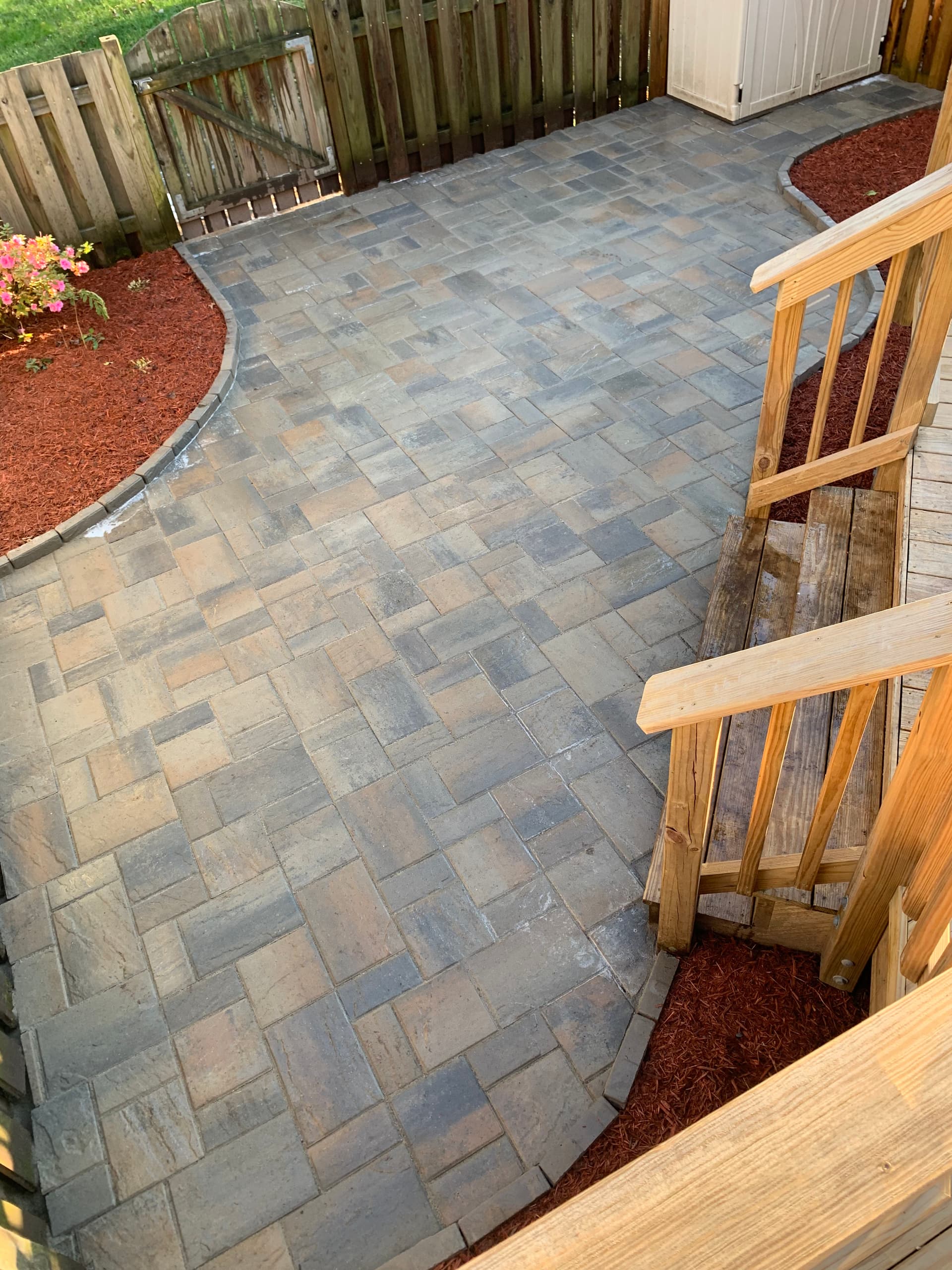Completed exterior tile project by Ventura Home Improvement