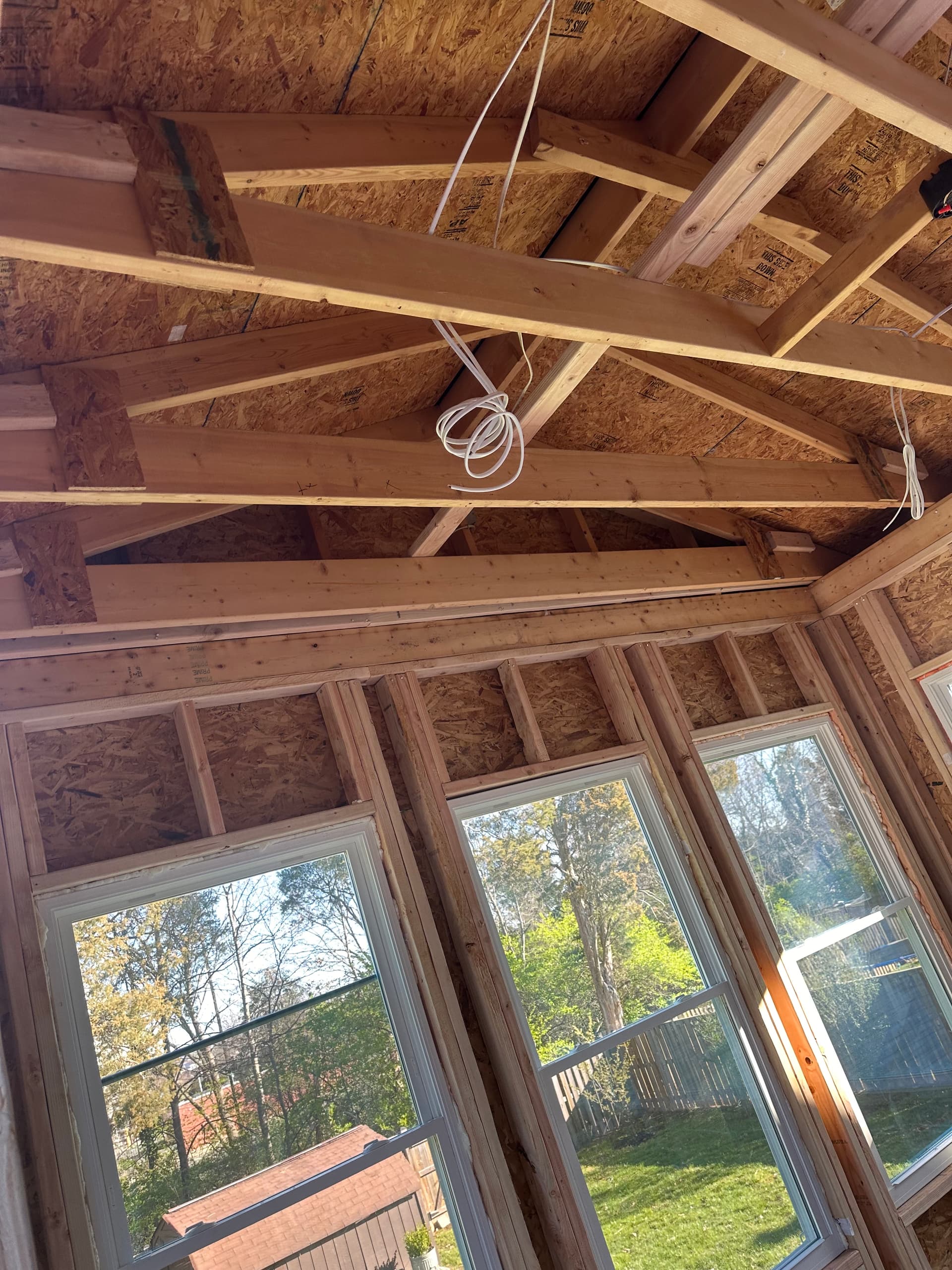 Exterior addition framing by Ventura Home Improvement