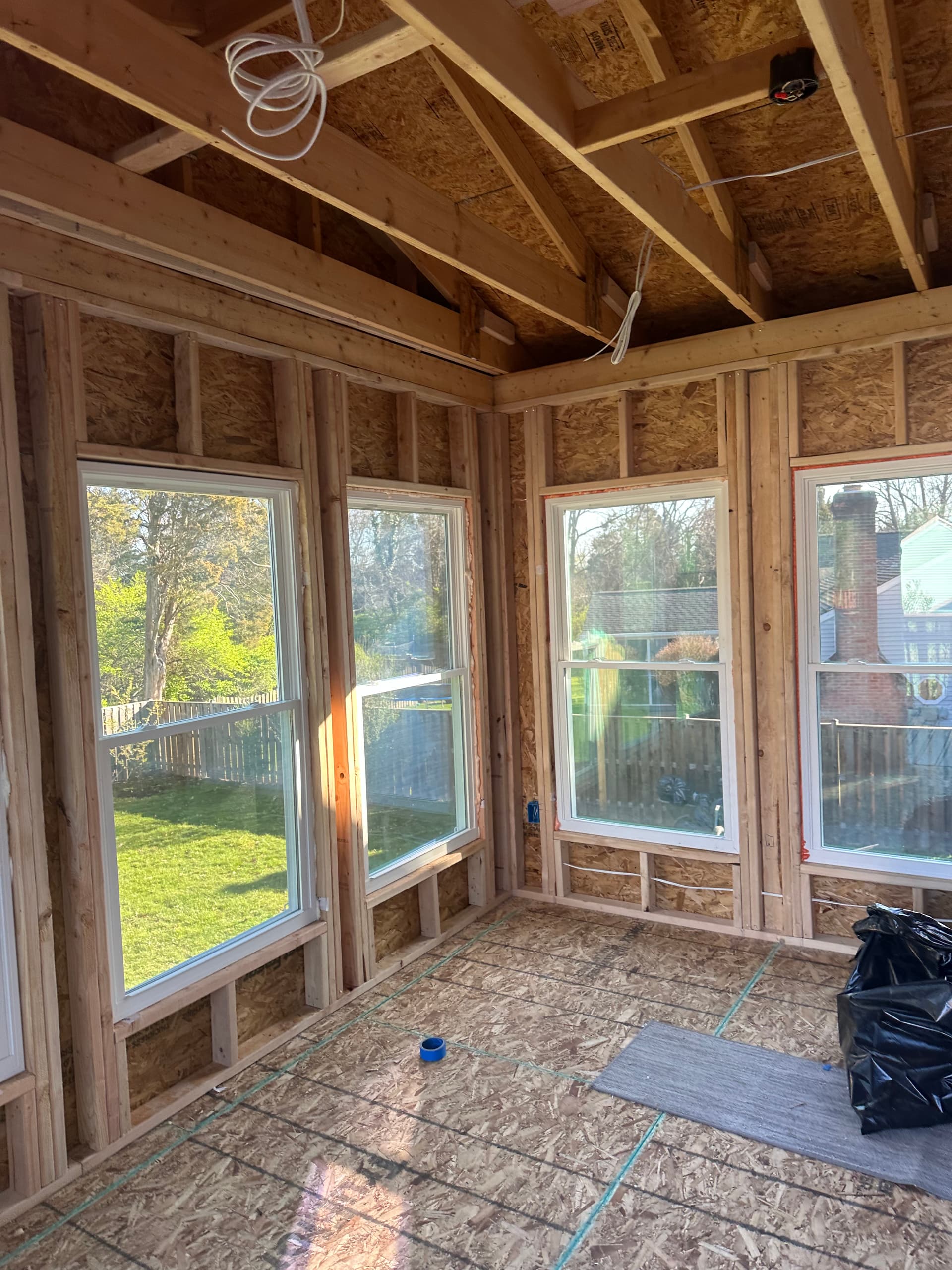 Addition framing detail Northern Virginia