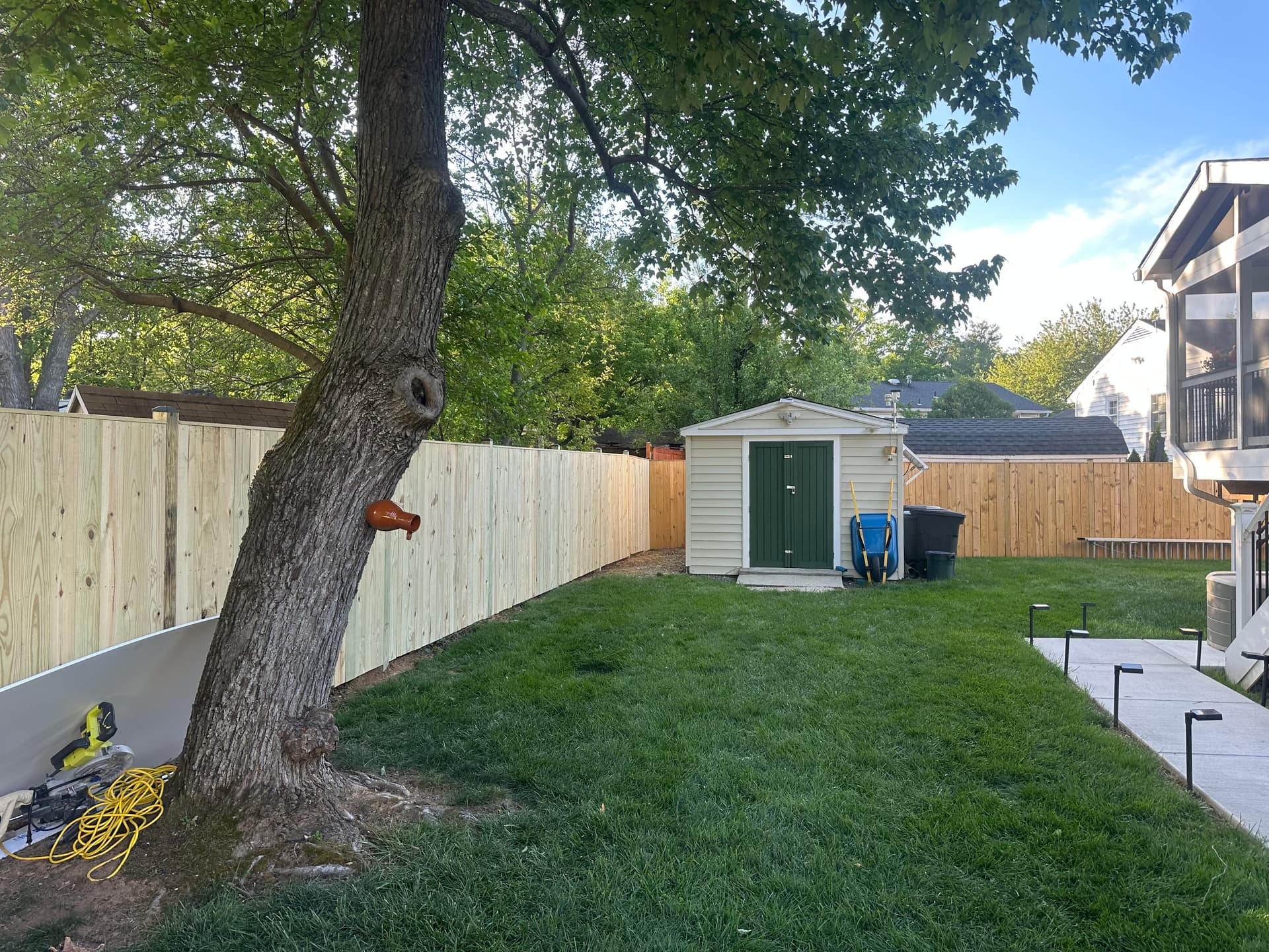 Privacy fence installation detail Northern Virginia