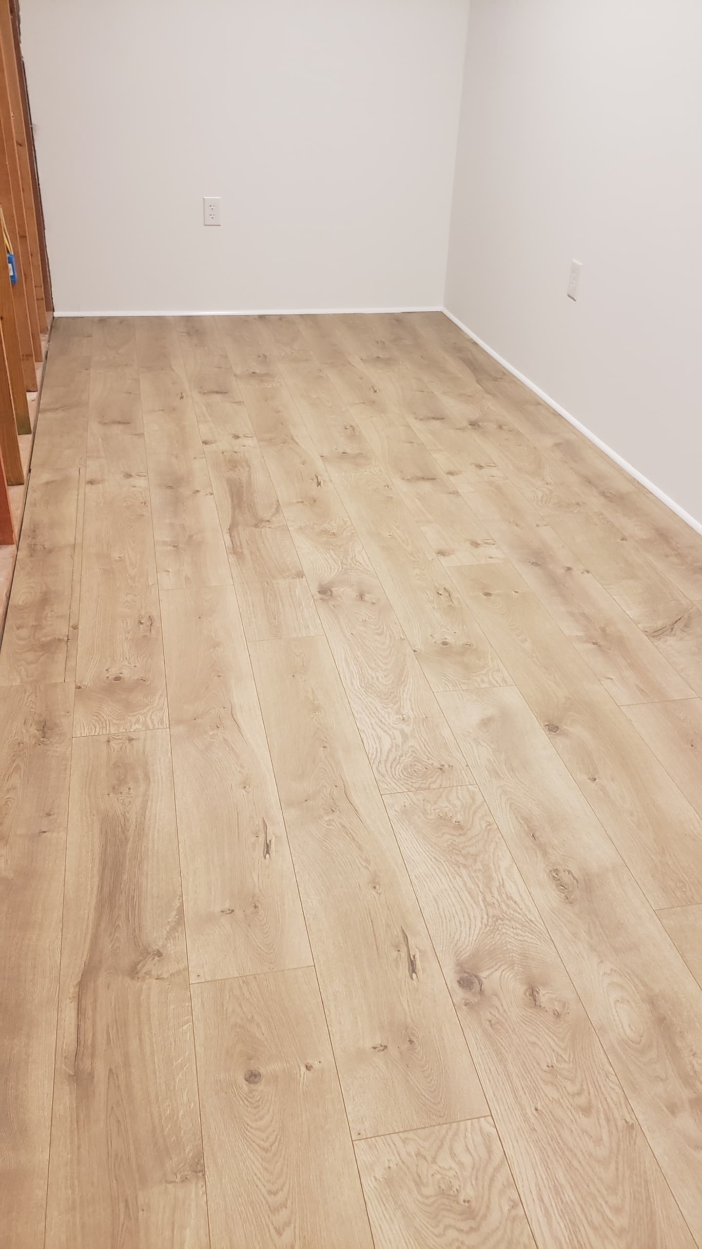 Wide-plank luxury vinyl plank flooring installation