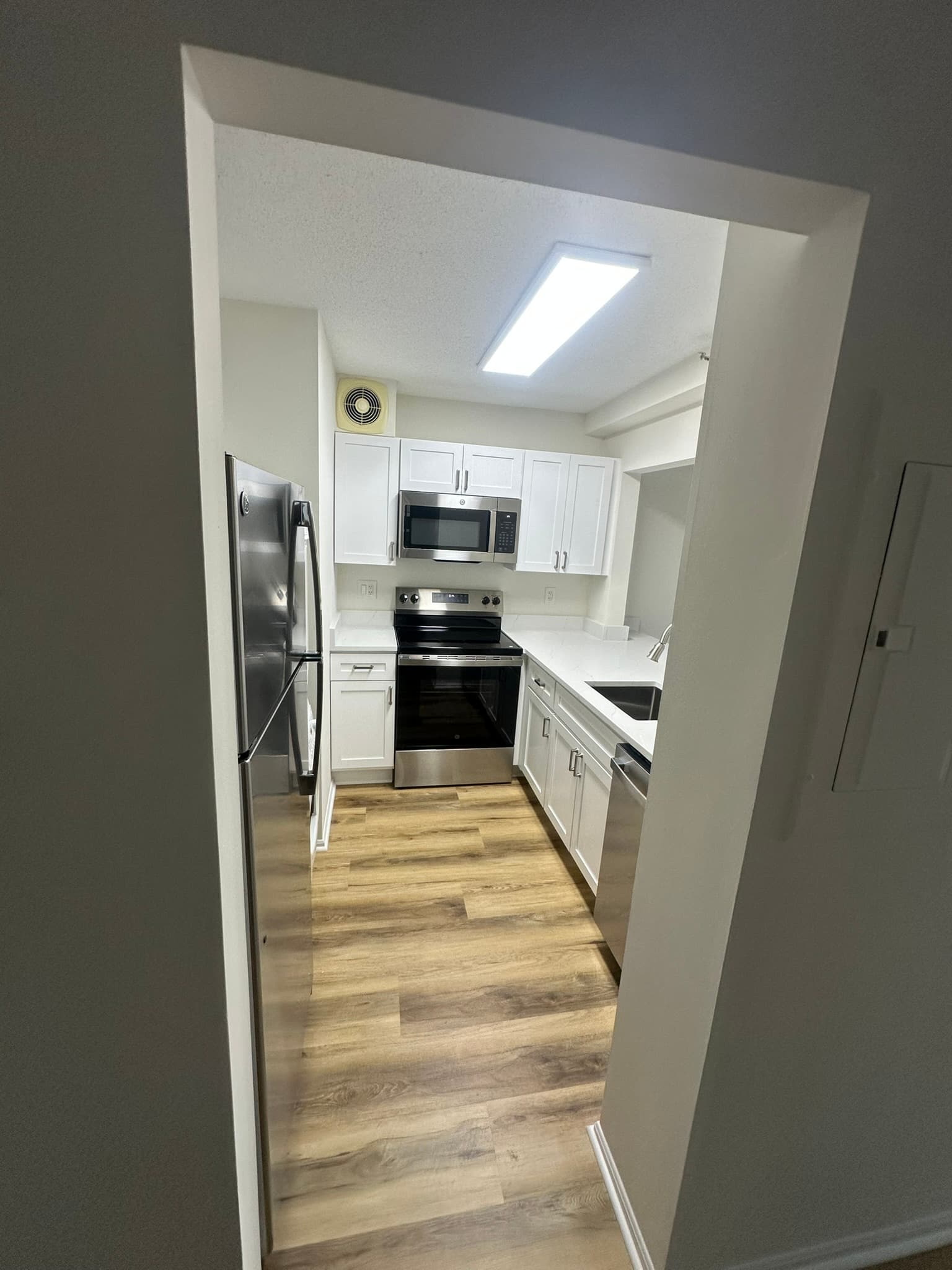 Updated kitchen with new cabinets and countertops