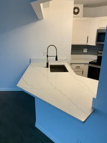 Custom countertop installation in Northern Virginia kitchen