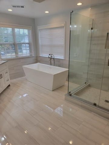 Soaking tub with designer fixtures Northern Virginia