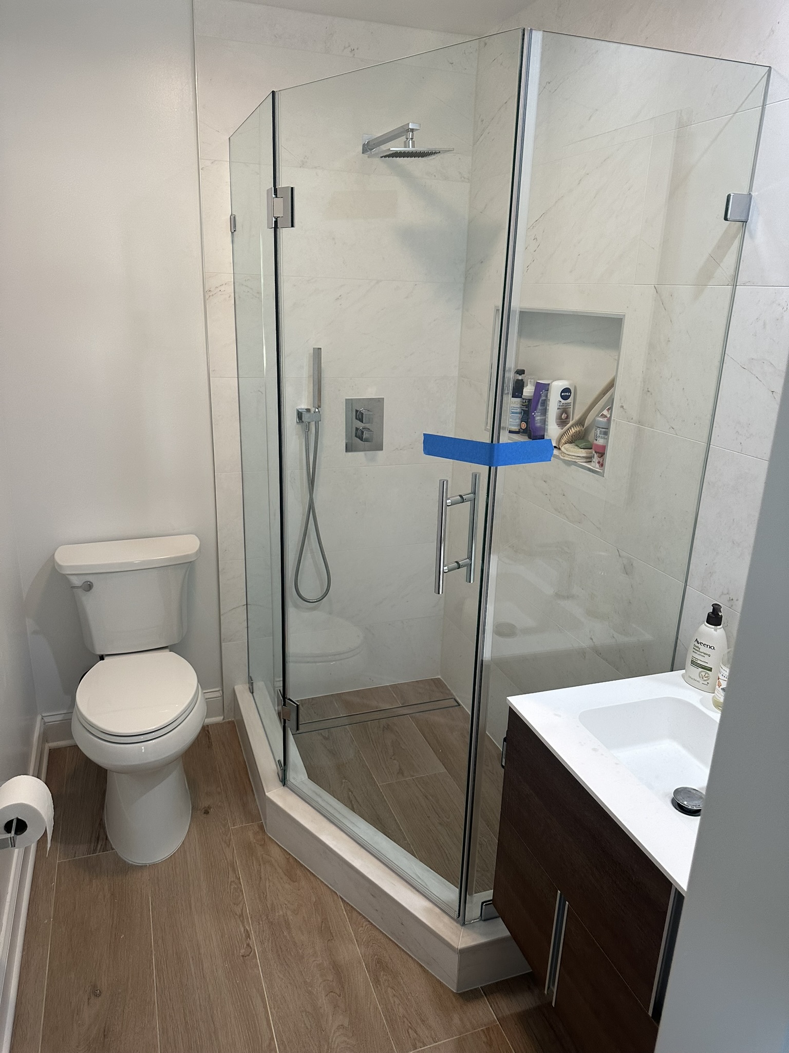 Full bathroom renovation with custom tile Northern Virginia