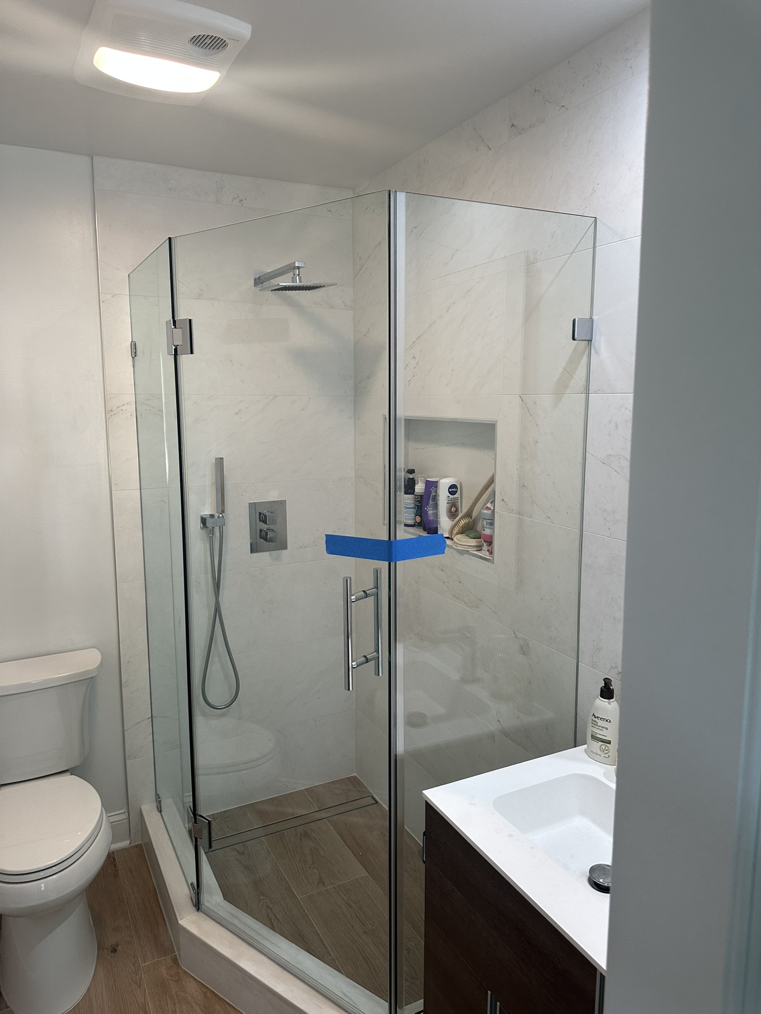 Walk-in shower installation by Ventura Home Improvement