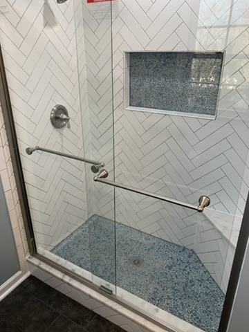 Frameless glass shower installation Northern Virginia