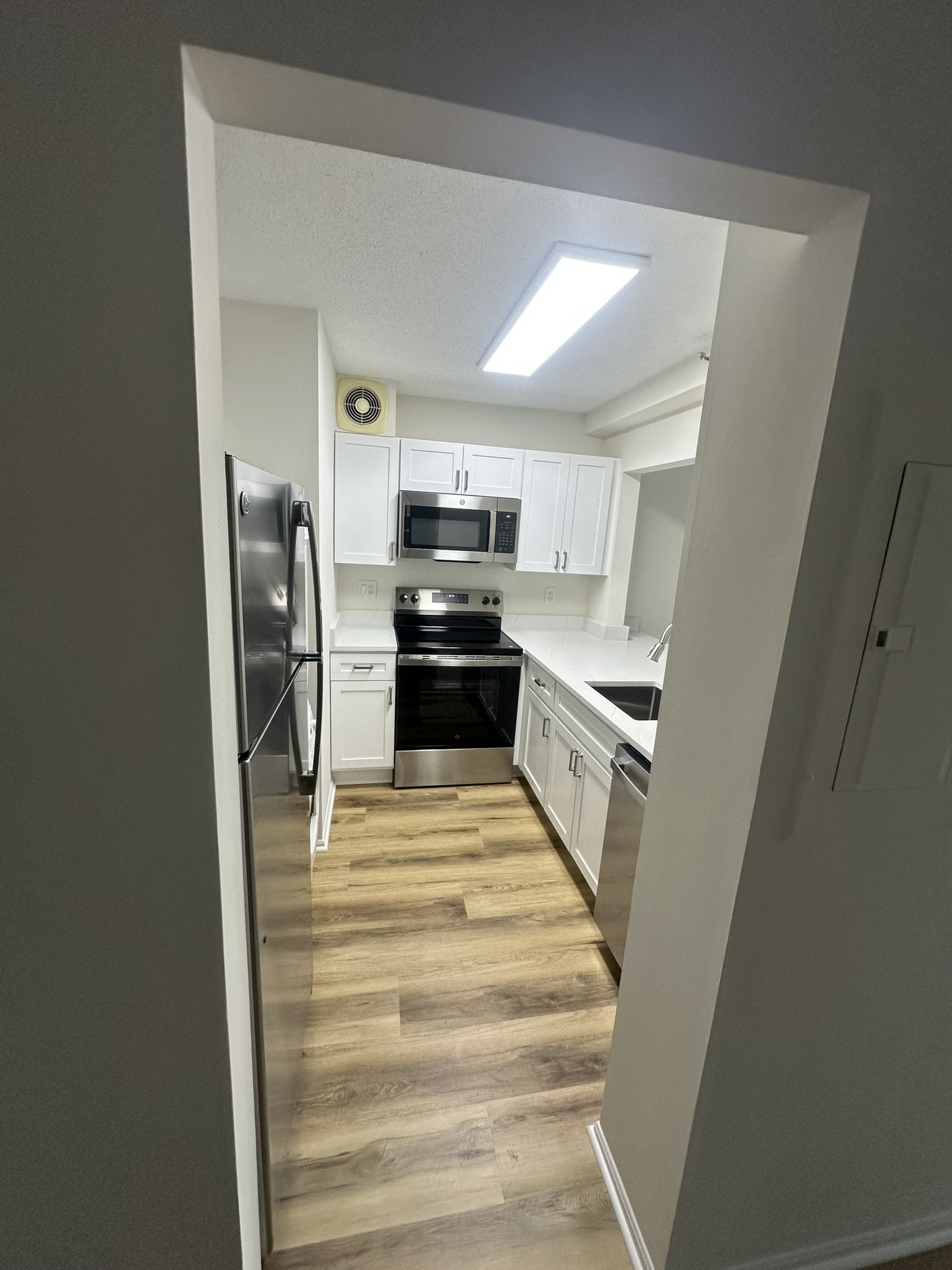 Updated kitchen with new cabinets and countertops