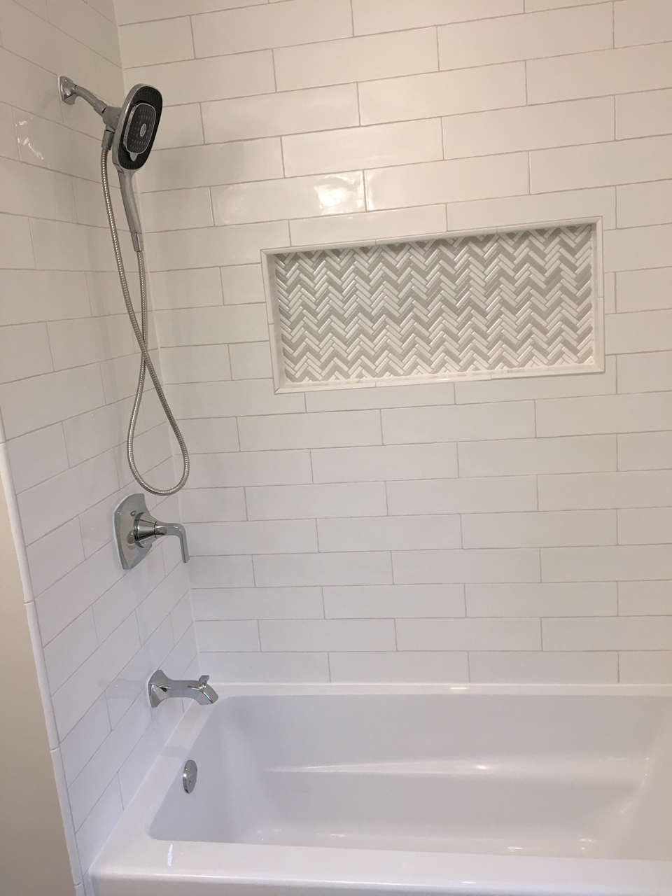 White on White Bathroom Remodel